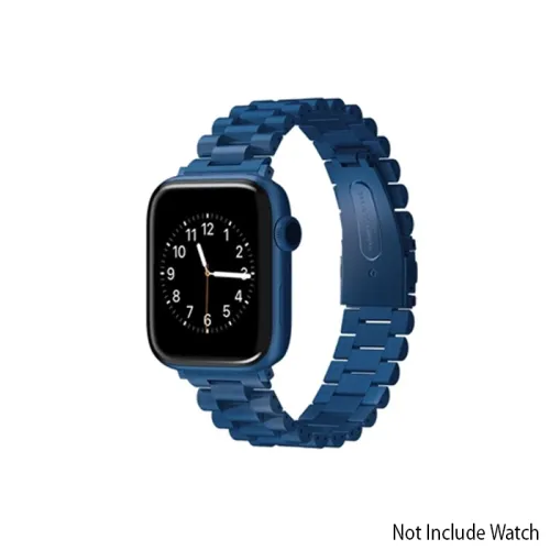 Viva Madrid Dayton Metal Watch Strap Compatible With Apple Watch 42,44,45 mm - Blue