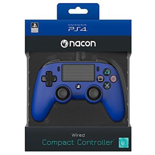 Nacon - Wired Compact Controller for PlayStation 4 - Blue