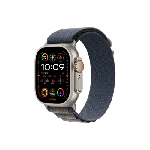 Apple Watch Ultra 2 Gps + Cellular, 49mm Titanium Case With Blue Alpine Loop - Small