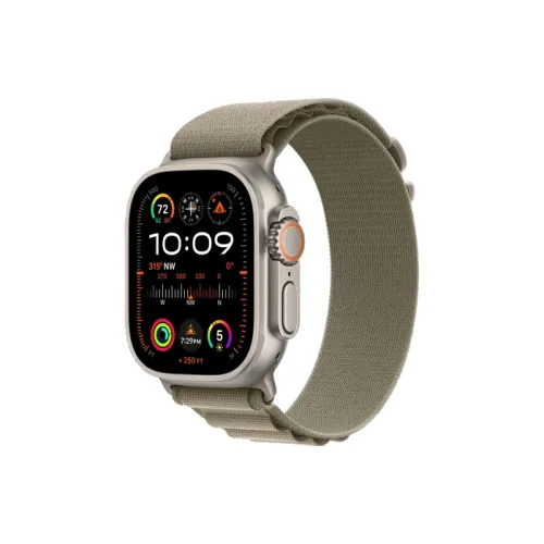 Apple Watch Ultra 2 Gps + Cellular, 49mm Titanium Case With Olive Alpine Loop - Large