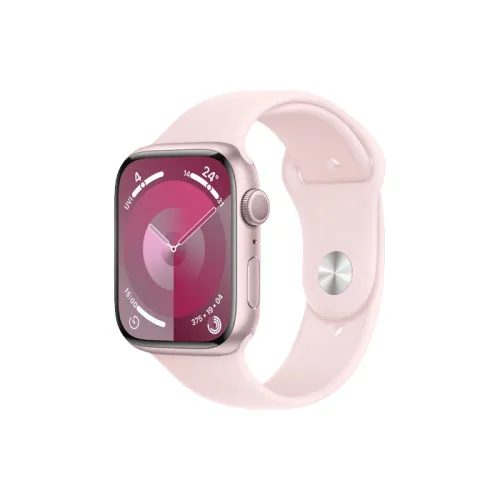 Apple Watch Series 9 Gps 45mm Pink Aluminium Case With Light Pink Sport Band - M/l