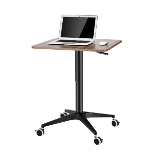 Height Adjustable Square Movable Desk, Computer Floor Stand Up-10hs