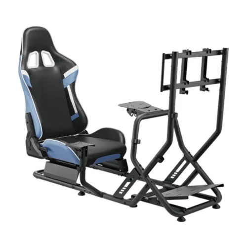 Lumi Racing Simulator Cockpit With Monitor Mount Lrs09-bs03 - Black/blue