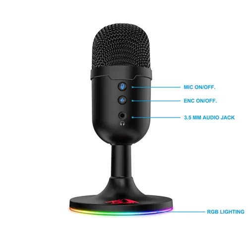 Redragon Gm303 Pulsar Streaming Microphone - Black