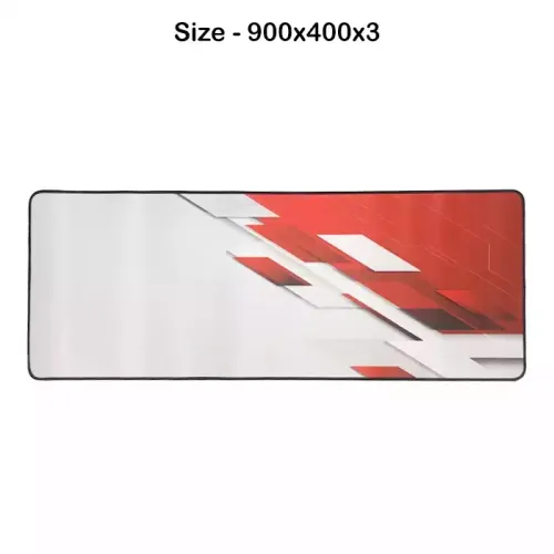 Gaming Mouse Pad - White And Red Shade (900x400x3)