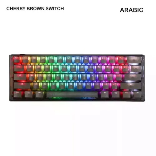 Ducky One 3 Mini Aura Black Hot-swap Rgb Mechanical Keyboard Cherry Brown Switch - English/arabic