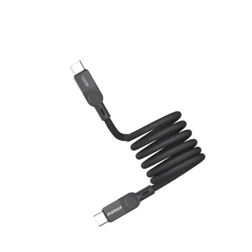 Momax Mag.link Magnetic Usb-c To Usb-c Cable 100w 1m - Black