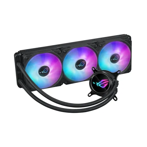 Asus Rog Strix Lc Iii 360 Argb Aio Cpu Liquid Cooler With Lcd Display - Black