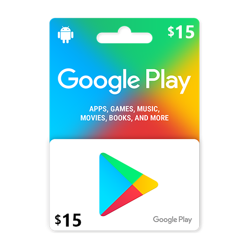 GOOGLE PLAY CARDS $15  USA ACCOUNT (instant SMS delivery)