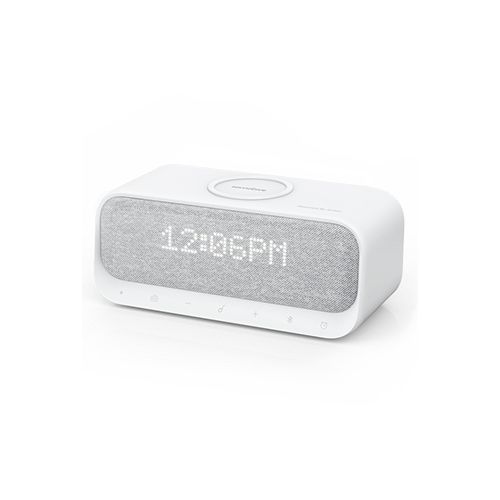 anker wakey bluetooth bedside speaker - wireless charger - white