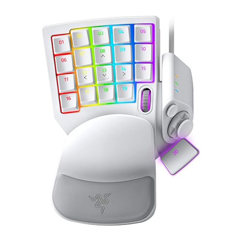 RAZER TARTARUS PRO GAMING KEYPAD WITH ANALOG - OPTICAL KEY SWITCHES(MERCURY WHIT)