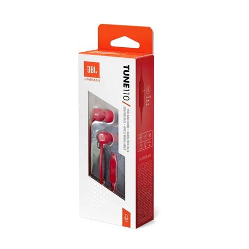 JBL TUNE110 IN-EAR HEADPHONE - RED