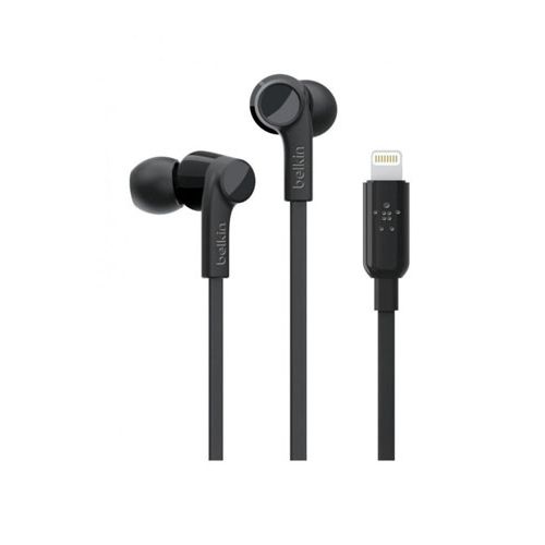 BELKIN ROCKSTAR HEADPHONE WITH LIGHTING CONNECTOR - BLACK