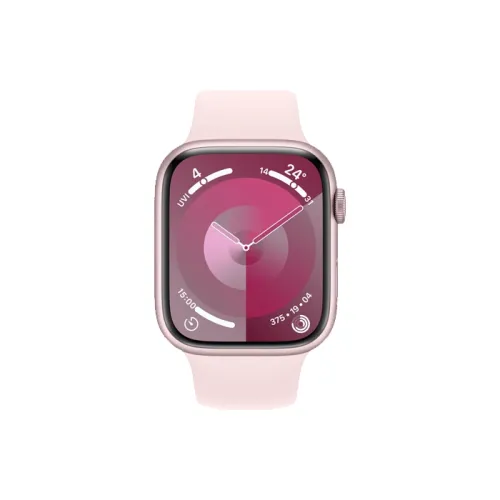 Apple Watch Series 9 Gps 45mm Pink Aluminium Case With Light Pink Sport Band - M/l