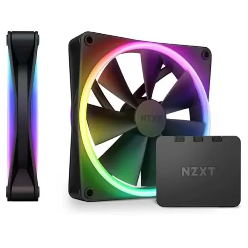 NZXT F140 RGB DUO 140mm Twin Pack Case Fan - Black