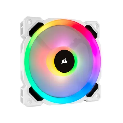 Corsair LL120 RGB 120mm Dual Light Loop White RGB PWM Fan - Single Pack