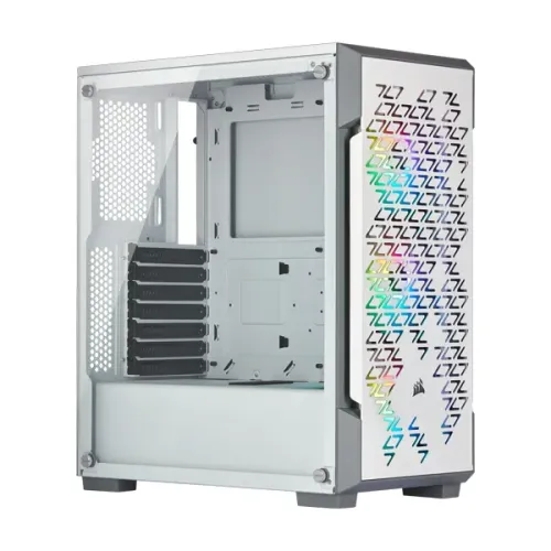 Corsair iCUE 220T RGB Airflow Tempered Glass Mid-Tower Smart Case — White