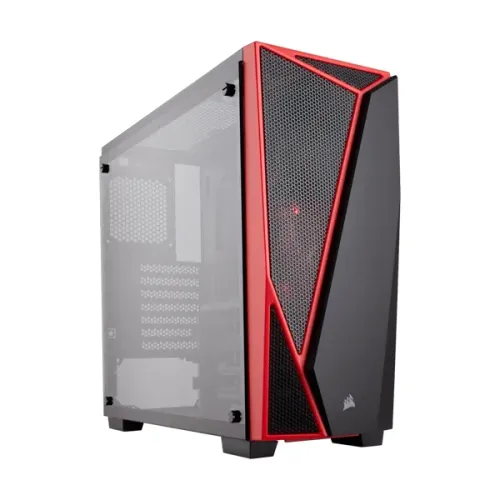 Corsair Carbide Series SPEC-04 Tempered Glass Mid-Tower Gaming Case - Black/Red