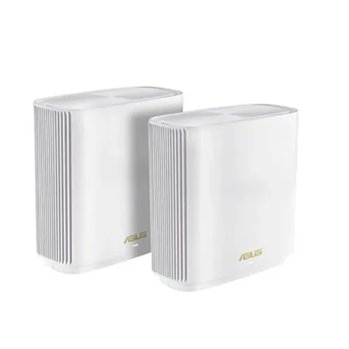 ASUS ZenWiFi AX XT8 - AX6600 Whole-Home Tri-band Mesh WiFi 6 System - 2 Pack White - 90IG0590-MO3G40