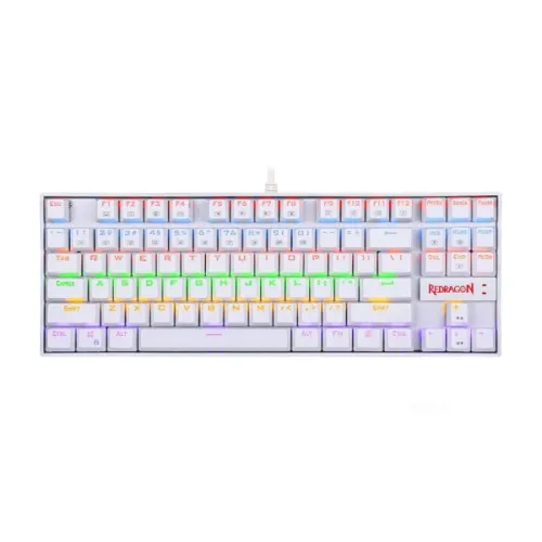 Redragon Kumara K552w-rgb Mechanical Gaming Keyboard – Red Switches – White (English)