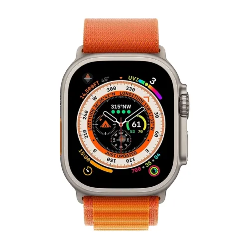 Apple Watch Ultra, 49mm, Titanium Case, Orange Alpine Loop - Large (Gps + Cellular)