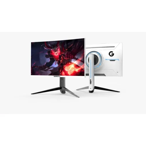 Gamvity 27inch Curved Qhd (2560x1440) 165hz 1ms Rgb Lighting Gaming Monitor - White