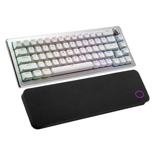 Cooler Master CK721 65% Hybrid Wireless (Red) Mechanical Gaming Keyboard RGB - Silver White