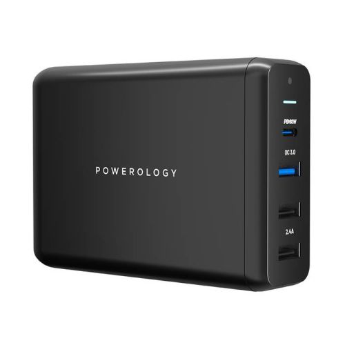 Powerology 4-Port Quick Charging Power Terminal PD75W - Black