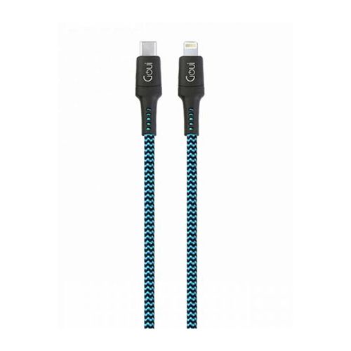 GOUI 8 PIN TYPE-C TOUGH EDITION LIGHTING CABLE 1.5 MTR -LIGHT BLUE