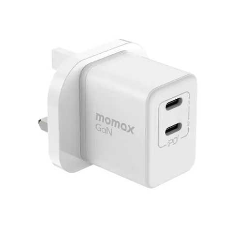 Momax One Plug 35W 2-Port GaN Mini Charger - White