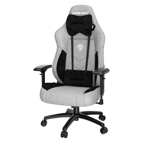 AndaSeat T-Compact Premium Gaming Chair, Linen Fabric - Black/Grey