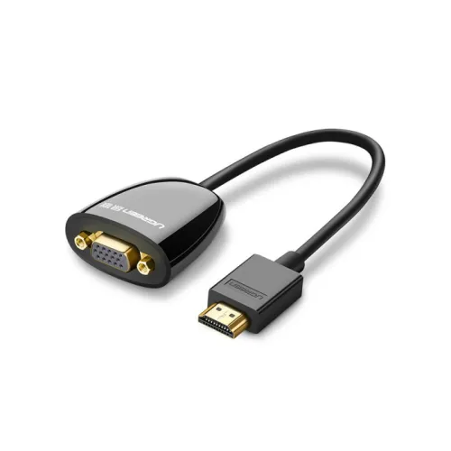 Ugreen Hdmi To Vga Converter Without Audio Resolution Up To 1080@60hz - Black