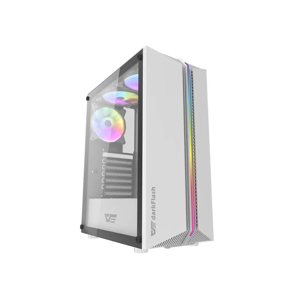 DARKFLASH DK151 RGB MID TOWER CASE - WHITE