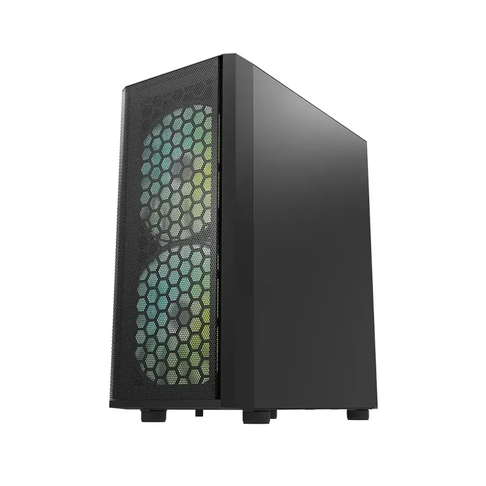 DARKFLASH DK360 MESHED FRONT PANEL ATX PC CASE - BLACK